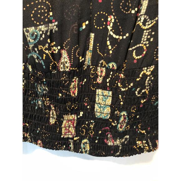 Carole Little Vintage Woman's Two Piece Top Skirt Set Size 6 Paisley Abstract - Picture 9 of 9